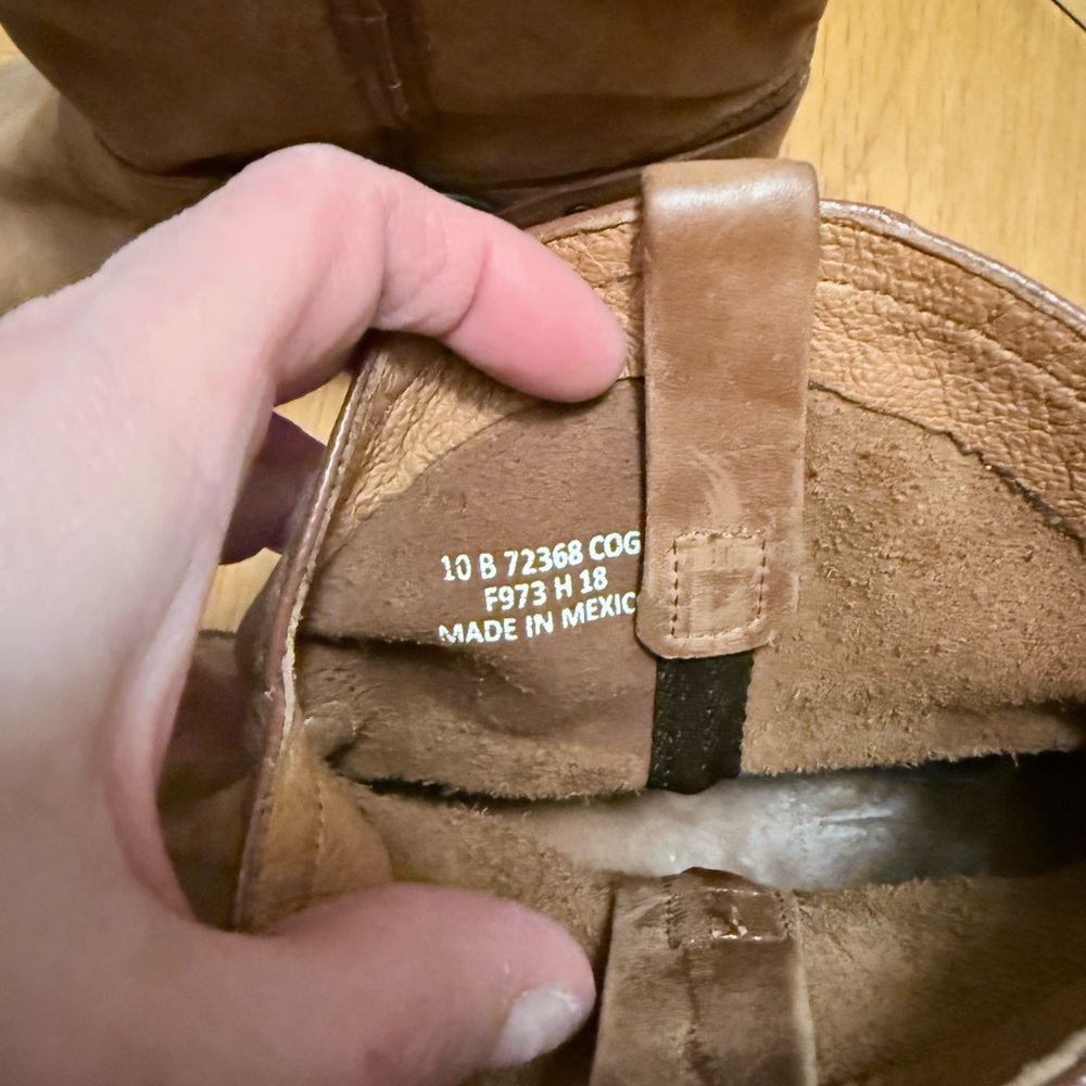 Frye Distressed Brown Leather Ankle Boots, LIKE NEW! - Picture 6 of 7